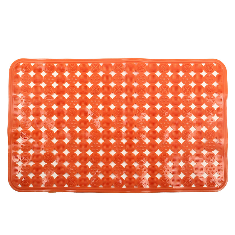 Factory Wholesale Hotel PVC Floor Mat Bathroom Non-Slip Mat Small Plate Brush Bathtub with Suction Cup Massage Foot Mat