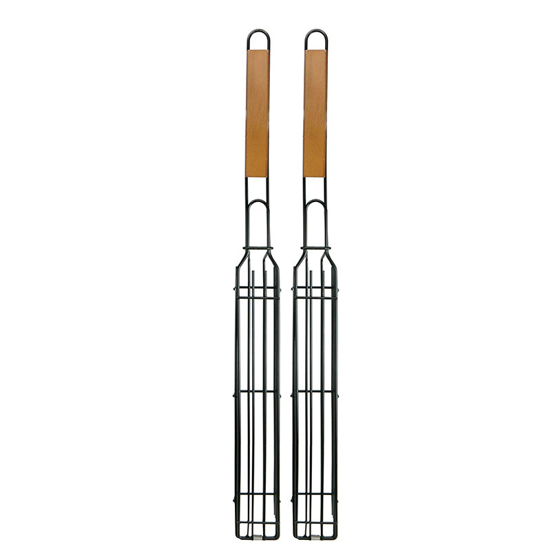 Portable Outdoor Barbecue Grill Mini BBQ Handheld BBQ Clamp Barbecue Wire Barbecue Cage