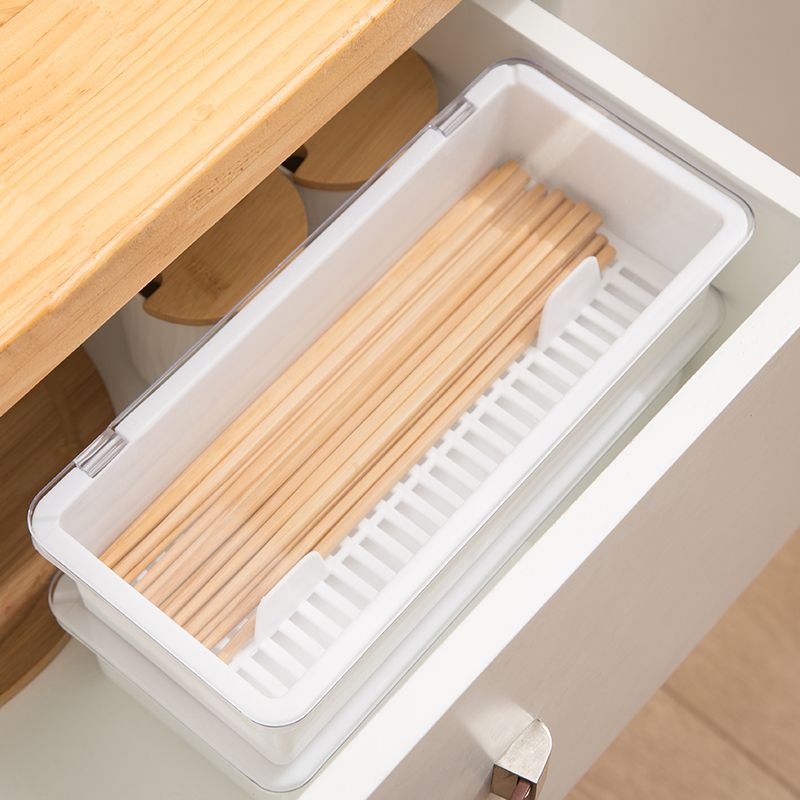 Manufacturer Drain Water and Dustproof Tableware Storage Box Simple Fashion Chopsticks Box Kitchen Organizers Plastic Chopsticks Cage