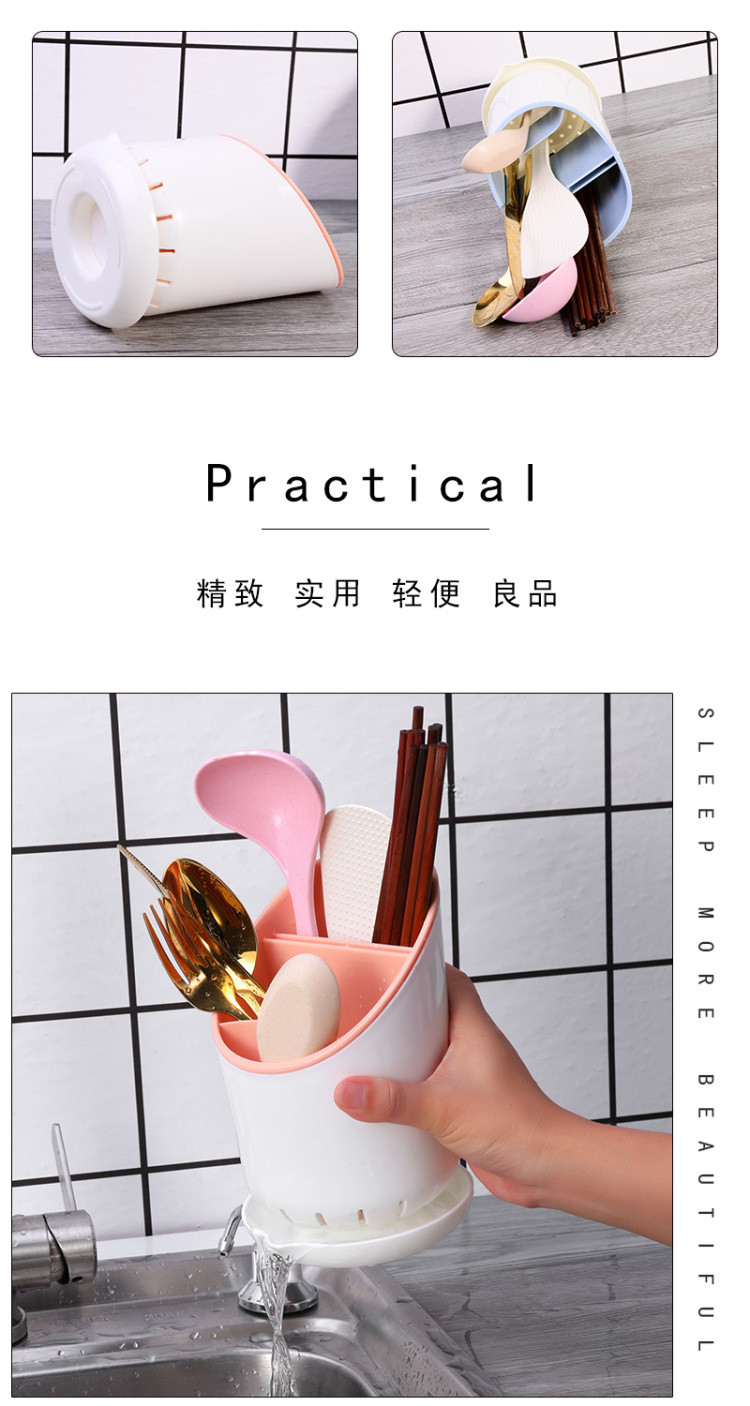 Multi-Functional Kitchen Chopsticks Cage Storage Rack Storage Chopsticks Holder Plastic Draining Chopsticks Shelf Spoon Chopsticks Box