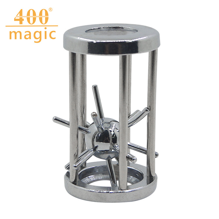 Factory Wholesale Alloy Unlock Ring Nostalgic Magic Educational Toy Intelligence Knot Cage Pick Thorn