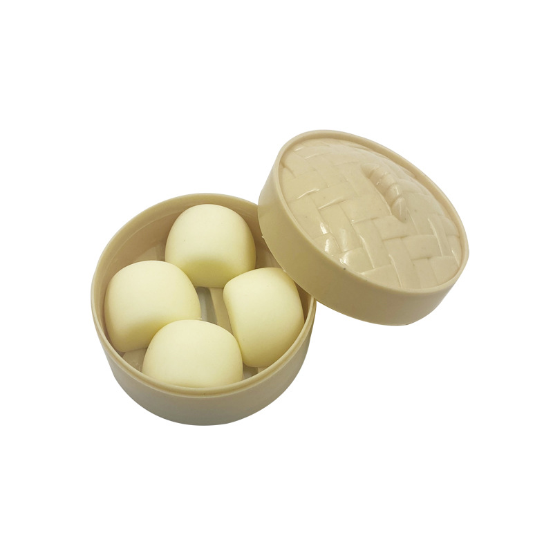 Tiktok Same Simulation Decompression Steamed Stuffed Bun Vent Squeezing Toy Toy Net Red Small Cage Bag Slow Rebound Decompression Cha Siu Bao