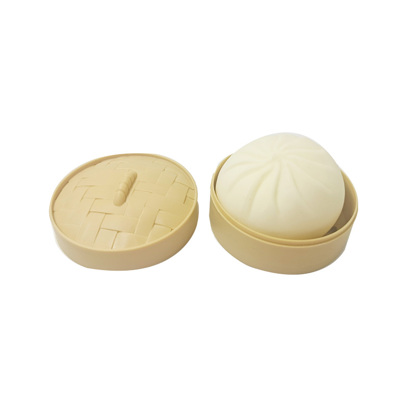 Tiktok Same Simulation Decompression Steamed Stuffed Bun Vent Squeezing Toy Toy Net Red Small Cage Bag Slow Rebound Decompression Cha Siu Bao