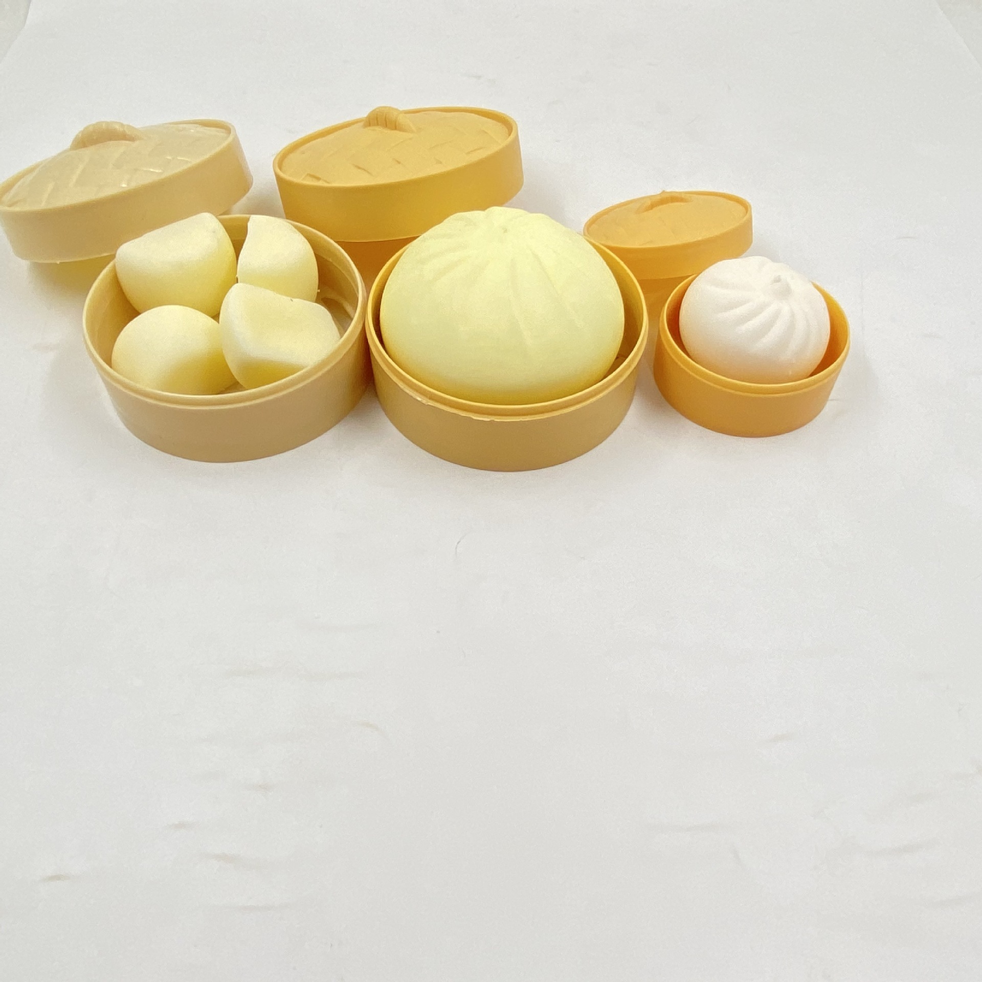 Tiktok Same Simulation Decompression Steamed Stuffed Bun Vent Squeezing Toy Toy Net Red Small Cage Bag Slow Rebound Decompression Cha Siu Bao