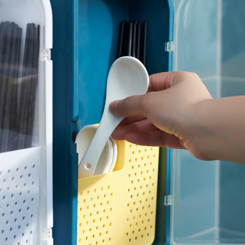 S63-3630 Household Chopstick Canister Tableware Storage Box Knife Holder Kitchen Multi-Functional Chopsticks Cage Wall-Mounted Draining Rack