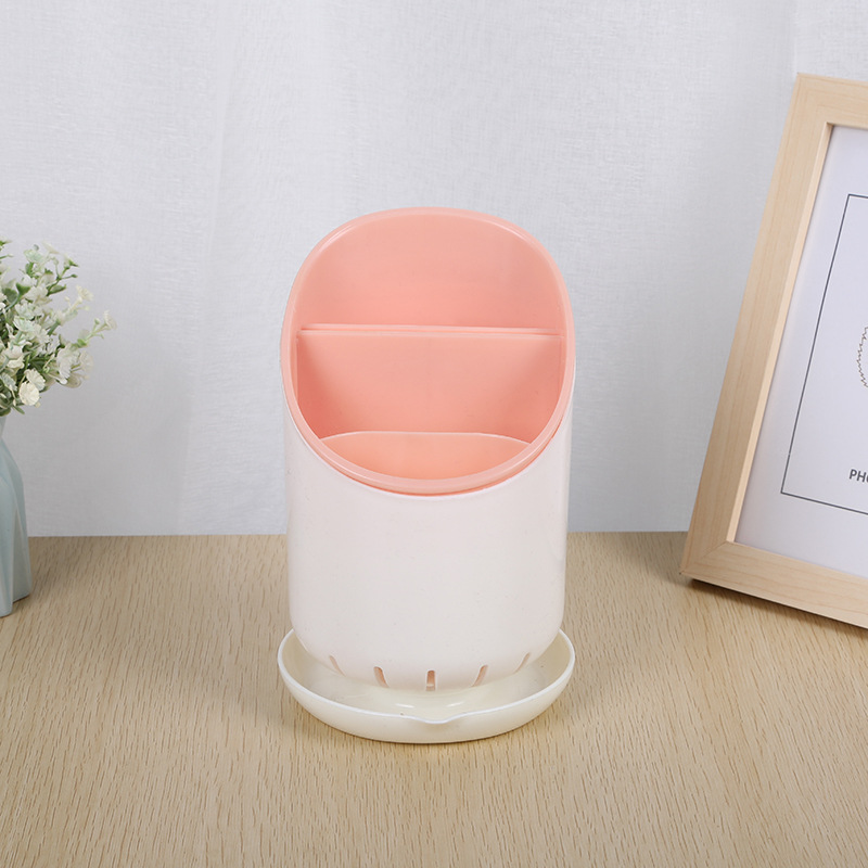 Creative Double Layer Chopsticks Holder Household Kitchen Removable Compartment Drain Chopsticks Cage Tableware Hollow Storage Organize Box