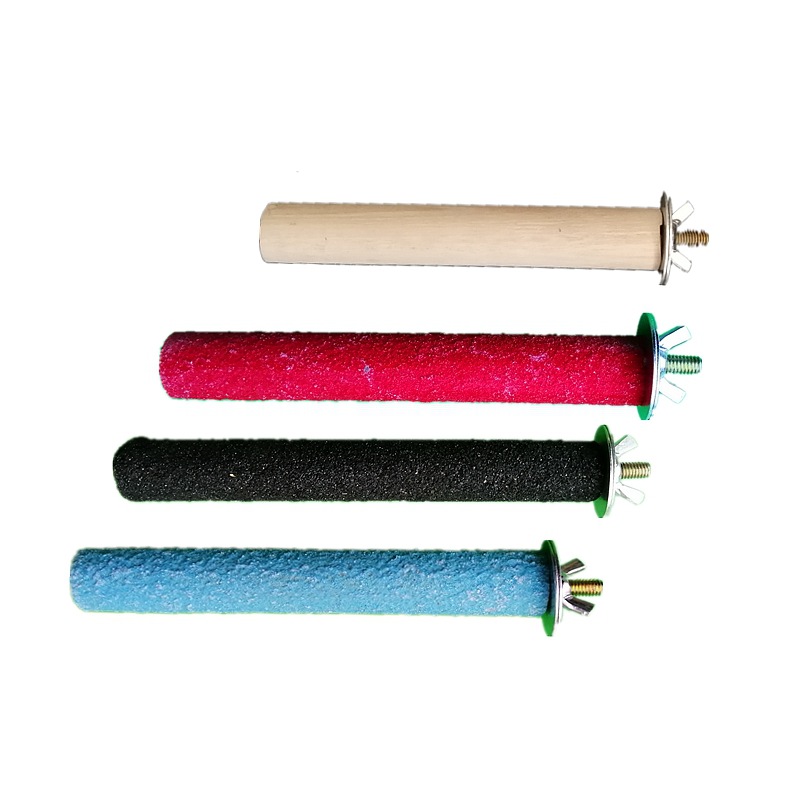 For Birds Claw Grinding Stick Parrot Stand Rod Nail File Screw Fixed Bird Bar Bird Cage Accessories Squirrel Grinding Stick