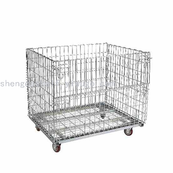 Iron frame butterfly shelf folding logistics warehousing cage car cage turnover box Iron frame butterfly shelf folding logistics warehousing cage car cage turnover box