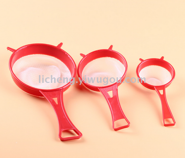 Plastic rice flour sieve strainer spoon noodle colander strainer