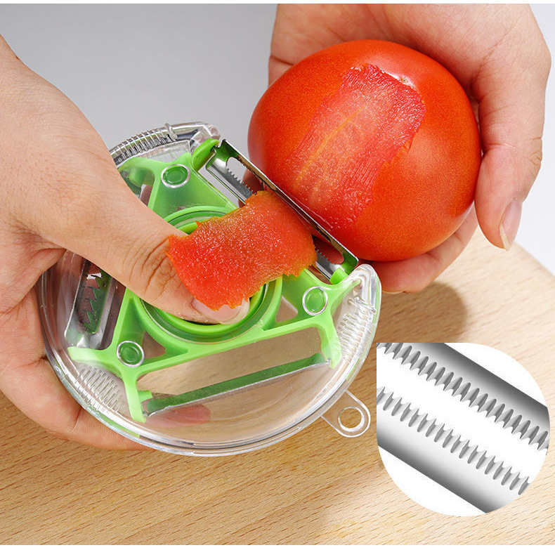 Three-in-One Peler Shredder Household Potato Peeling Artifact Multi-Functional Rotary Paring Knife Three-in-One Peler Shredder Household Potato Peeling Artifact Multi-Functional Rotary Paring Knife
