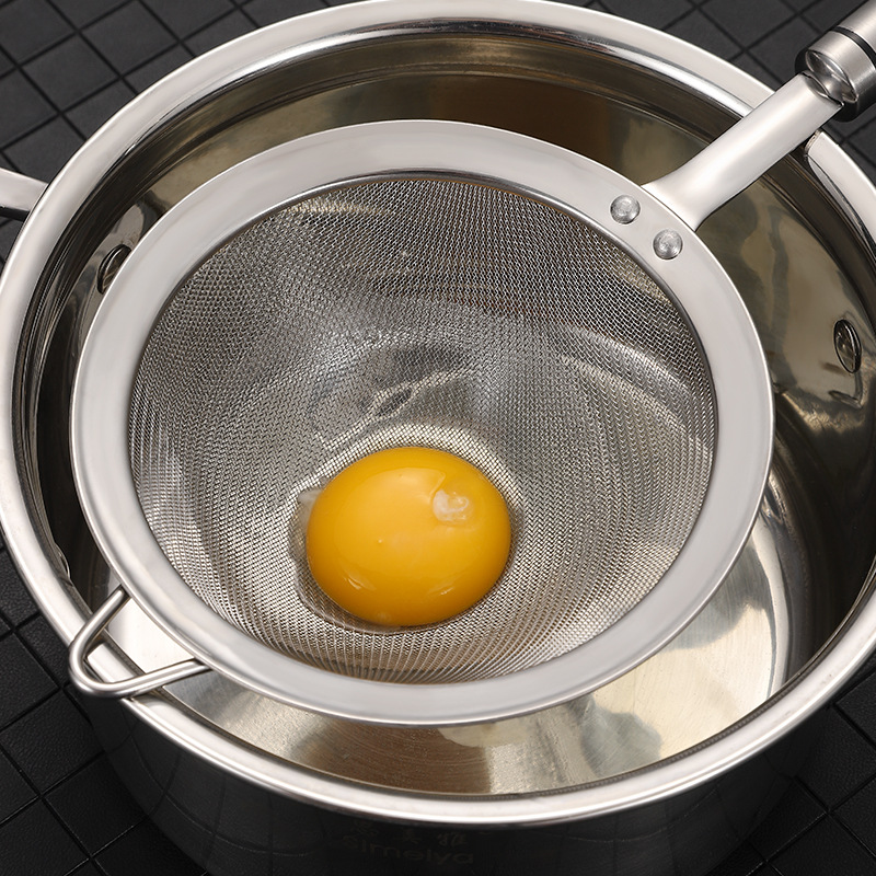 304 Stainless Steel Colander Hot Pot Spoon Strainer Powder Sieve Soymilk Filtration Deep Frying Spoon Screening Mesh Noodle Fishing Factory Direct Sales