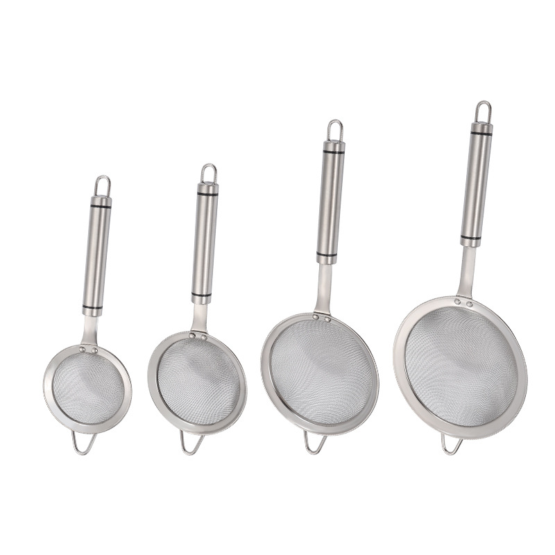 304 Stainless Steel Colander Hot Pot Spoon Strainer Powder Sieve Soymilk Filtration Deep Frying Spoon Screening Mesh Noodle Fishing Factory Direct Sales
