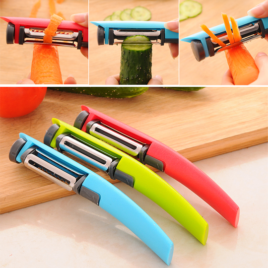 Multifunctional Three-in-One Rotary Paring Knife Grater Kitchen Shaver Peeler