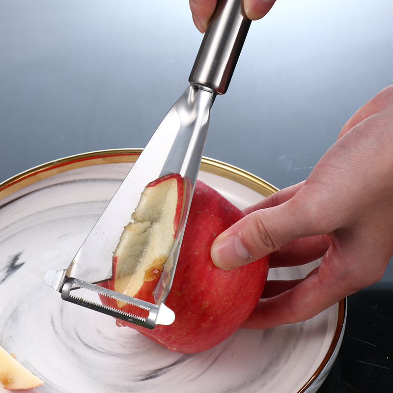 Stainless Steel Multi-Purpose Peeler Peeler Grater Paring Knife Peeler Carving Knife Fruit Triangle Hair Trimmer