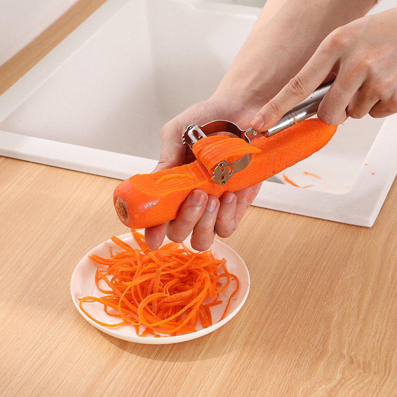 Multi-Functional Stainless Steel Smiley Face Fruit Peeling Knife Apple Peeler Potato Paring Knife