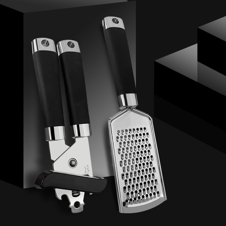 In Stock Direct Selling Stainless Steel Kitchen Gadget Household Kitchenware Paring Knife Garlic Press Sundries Set