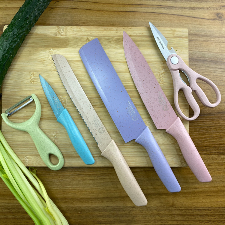 In Stock Direct Selling Stainless Steel Kitchen Gadget Household Kitchenware Paring Knife Garlic Press Sundries Set