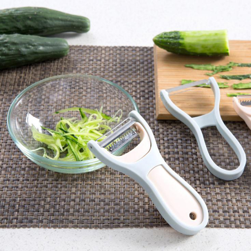 Multifunctional Paring Knife 2-in-1 Kitchen Stainless Steel Peeler Potato Fruit Knife Wire Scraper Grater