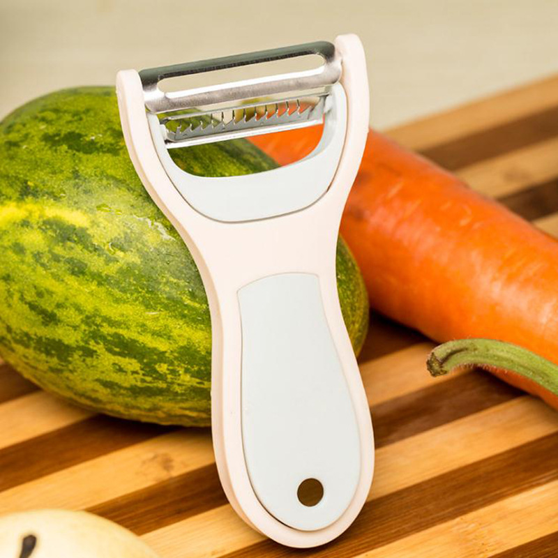 Multifunctional Paring Knife 2-in-1 Kitchen Stainless Steel Peeler Potato Fruit Knife Wire Scraper Grater