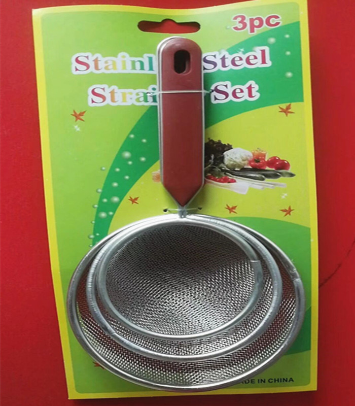 Color Handle Line Leakage Stainless Steel Mesh Colander over Water Spoon Deep Frying Spoon Noodle Fishing Filter Spoon Line Leakage Color Handle Line Leakage Stainless Steel Mesh Colander over Water Spoon Deep Frying Spoon Noodle Fishing Filter Spoon Line Leakage