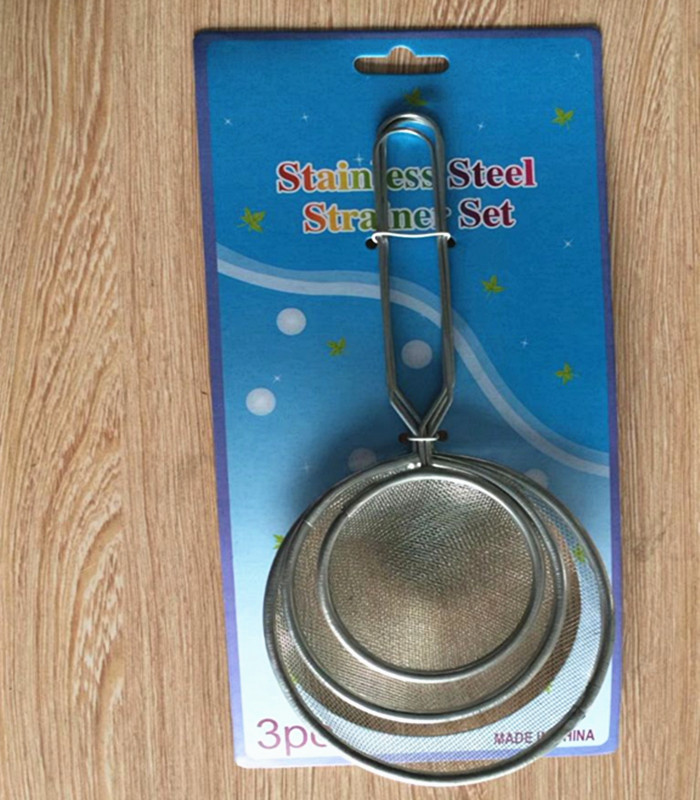 Color Handle Line Leakage Stainless Steel Mesh Colander over Water Spoon Deep Frying Spoon Noodle Fishing Filter Spoon Line Leakage Color Handle Line Leakage Stainless Steel Mesh Colander over Water Spoon Deep Frying Spoon Noodle Fishing Filter Spoon Line Leakage