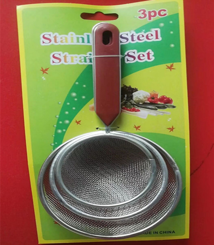 Color Handle Line Leakage Stainless Steel Mesh Colander over Water Spoon Deep Frying Spoon Noodle Fishing Filter Spoon Line Leakage Color Handle Line Leakage Stainless Steel Mesh Colander over Water Spoon Deep Frying Spoon Noodle Fishing Filter Spoon Line Leakage