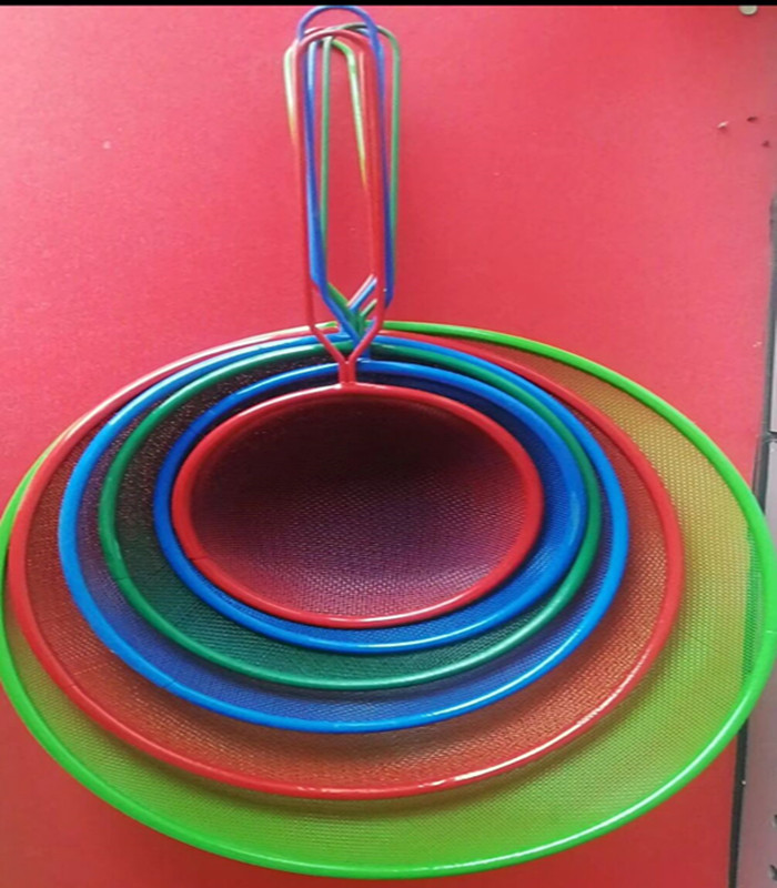 Color Handle Line Leakage Stainless Steel Mesh Colander over Water Spoon Deep Frying Spoon Noodle Fishing Filter Spoon Line Leakage Color Handle Line Leakage Stainless Steel Mesh Colander over Water Spoon Deep Frying Spoon Noodle Fishing Filter Spoon Line Leakage
