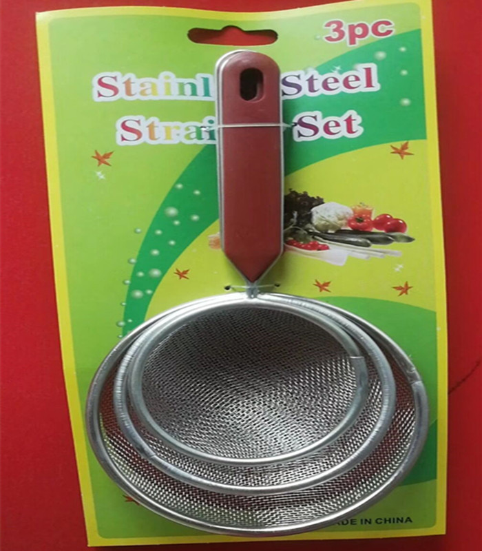 Color Handle Line Leakage Stainless Steel Mesh Colander over Water Spoon Deep Frying Spoon Noodle Fishing Filter Spoon Line Leakage Color Handle Line Leakage Stainless Steel Mesh Colander over Water Spoon Deep Frying Spoon Noodle Fishing Filter Spoon Line Leakage