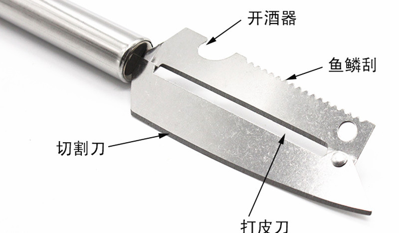Factory Direct Sales Multifunctional Paring Knife Stainless Steel Four-Purpose Peeler 2 Yuan Store Supply Daily Necessities Wholesale