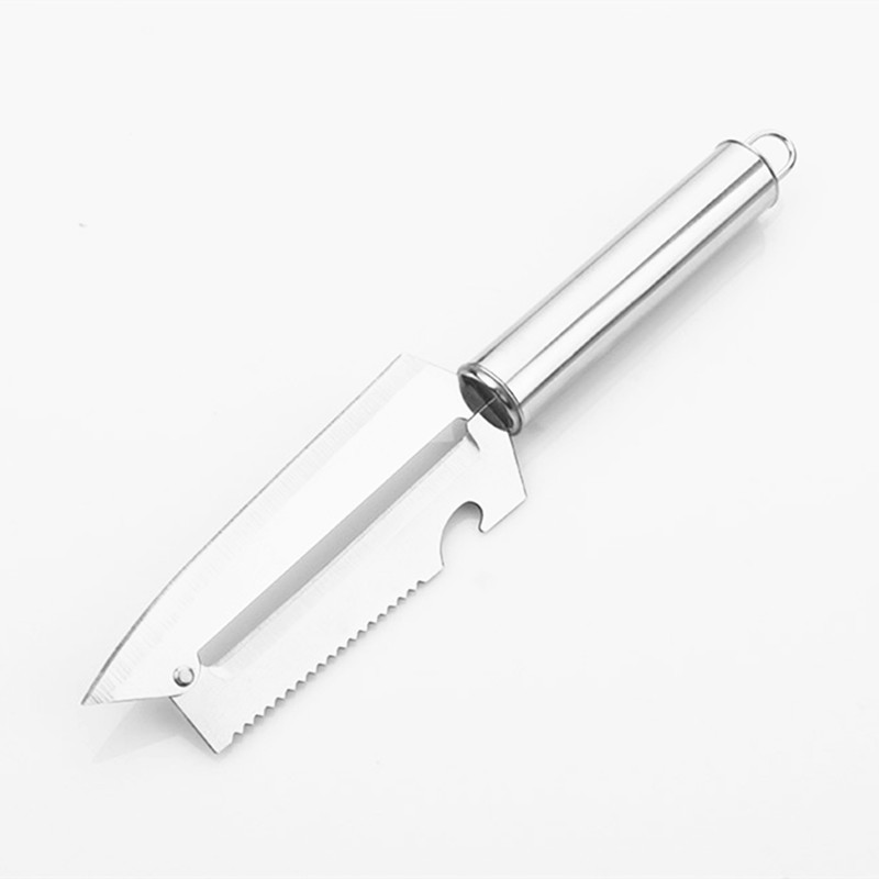 Factory Direct Sales Multifunctional Paring Knife Stainless Steel Four-Purpose Peeler 2 Yuan Store Supply Daily Necessities Wholesale