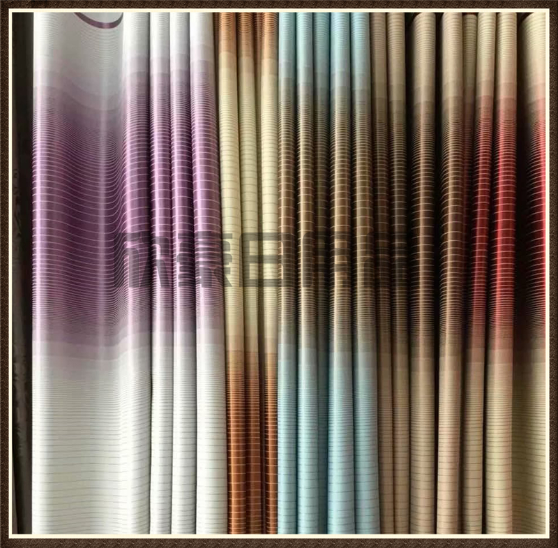New Chinese style curtain finished curtain fabric simple modern balcony bay window living room French window plane window