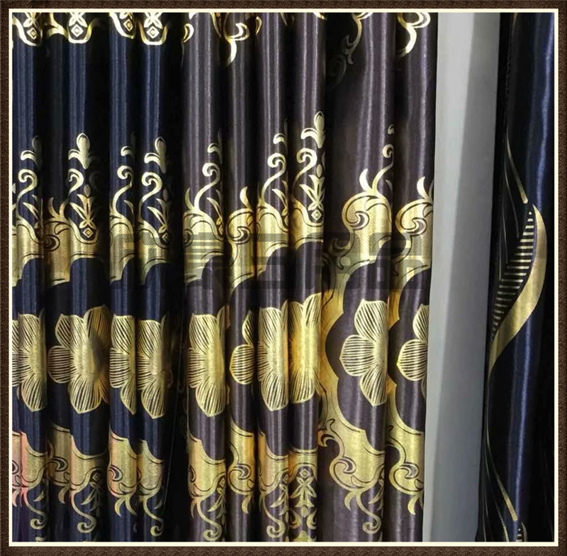 New Chinese style curtain finished curtain fabric simple modern balcony bay window living room French window plane window