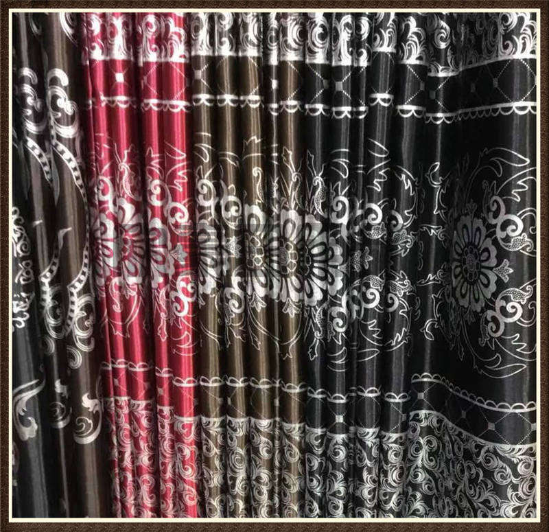 New Chinese style curtain finished curtain fabric simple modern balcony bay window living room French window plane window