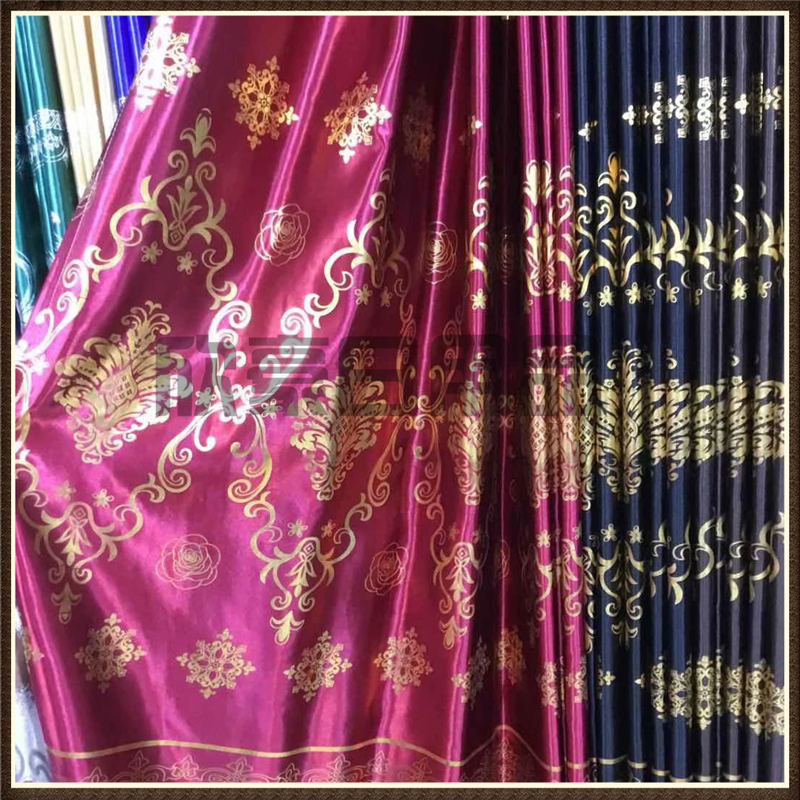 New Chinese style curtain finished curtain fabric simple modern balcony bay window living room French window plane window