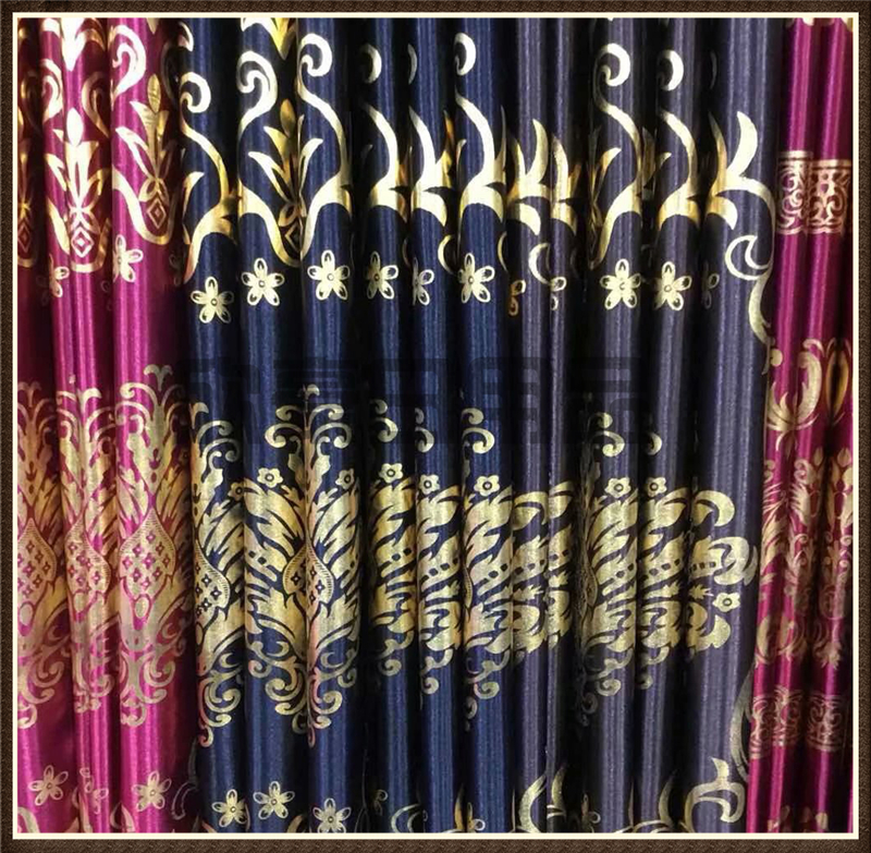 New Chinese style curtain finished curtain fabric simple modern balcony bay window living room French window plane window