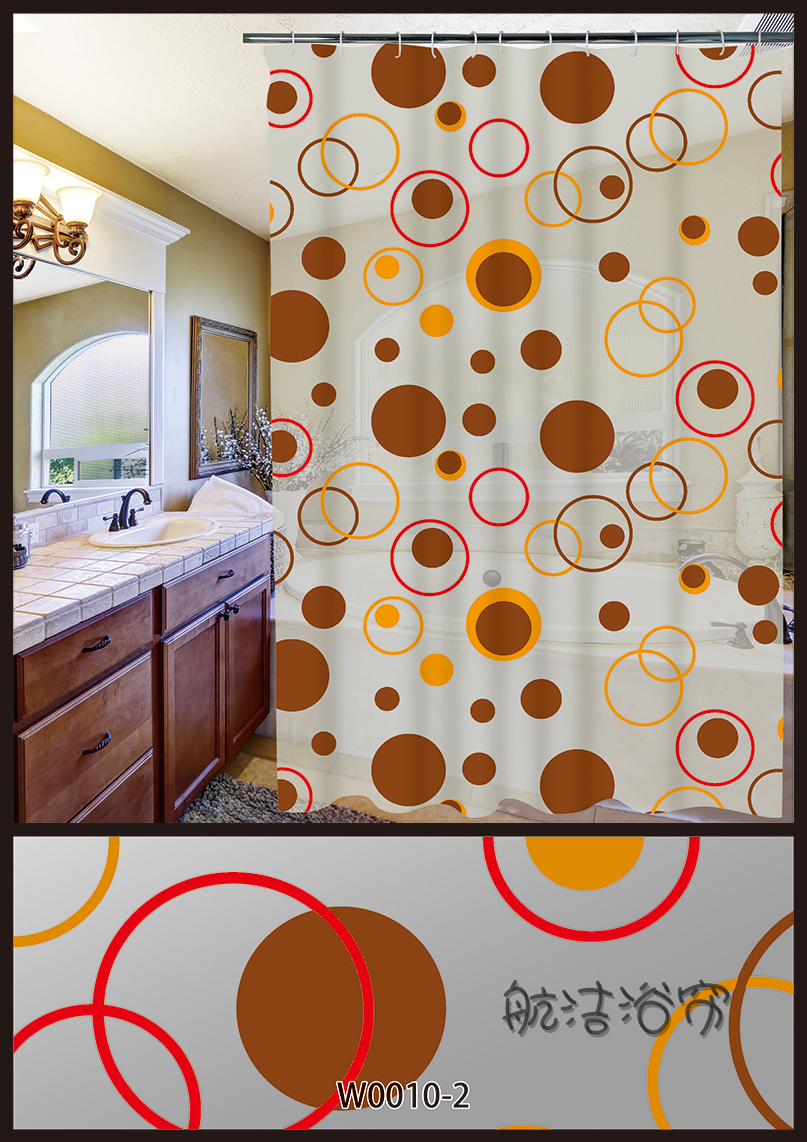 Bathroom Shower Curtain Set Punch-Free Waterproof Thickened Mildew-Proof Curtain Blackout Door Curtain Shower Hanging Curtain Fabric