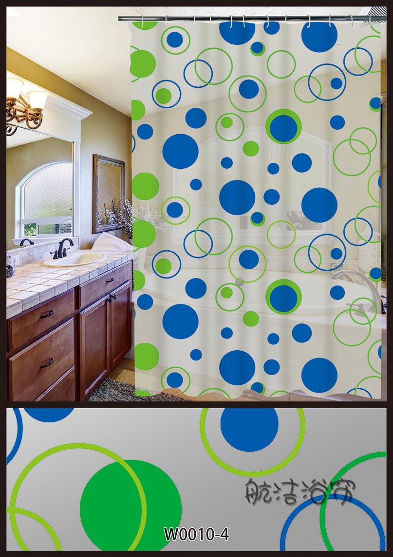 Bathroom Shower Curtain Set Punch-Free Waterproof Thickened Mildew-Proof Curtain Blackout Door Curtain Shower Hanging Curtain Fabric