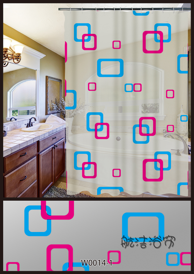 Bathroom Shower Curtain Set Punch-Free Waterproof Thickened Mildew-Proof Curtain Blackout Door Curtain Shower Hanging Curtain Fabric