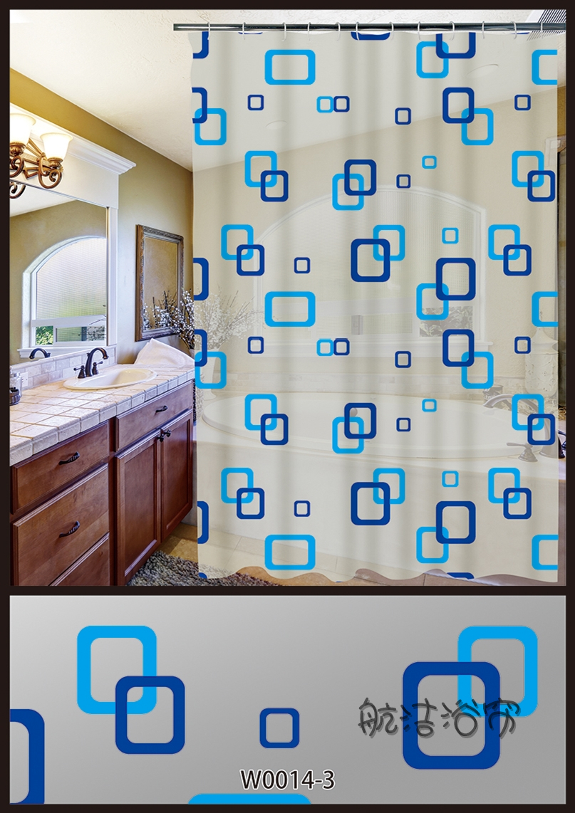 Bathroom Shower Curtain Set Punch-Free Waterproof Thickened Mildew-Proof Curtain Blackout Door Curtain Shower Hanging Curtain Fabric