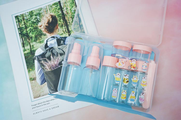 Cool Portable Travel Bottle Filling Set Cosmetics Bottle 12-Piece Set Travel Business Trip Wash Fire Extinguisher Bottles