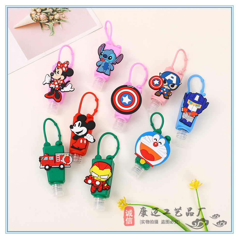 Children's Instant Hand Sanitizer Fire Extinguisher Bottles Antibacterial Disinfection Portable Cartoon Doll Doraemon Team Iron Man Bottle