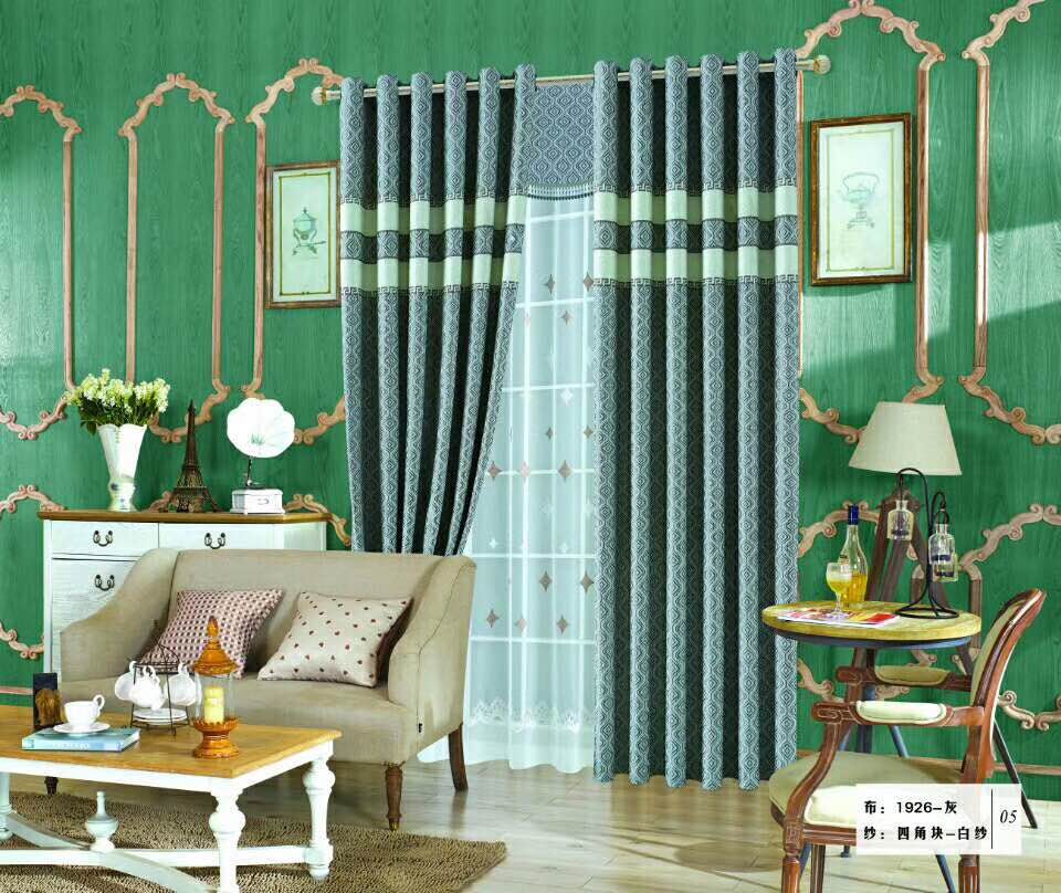 Modern simple custom curtain products shading pure color cotton and linen curtain fabric gauze curtain Nordic wind