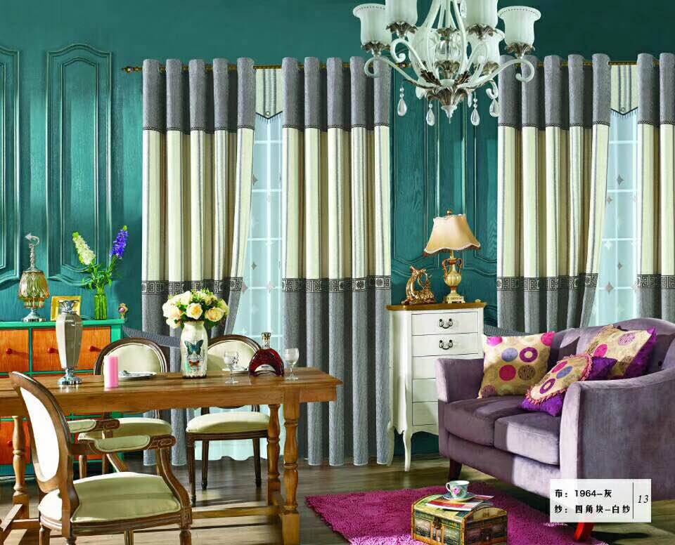 Modern simple custom curtain products shading pure color cotton and linen curtain fabric gauze curtain Nordic wind