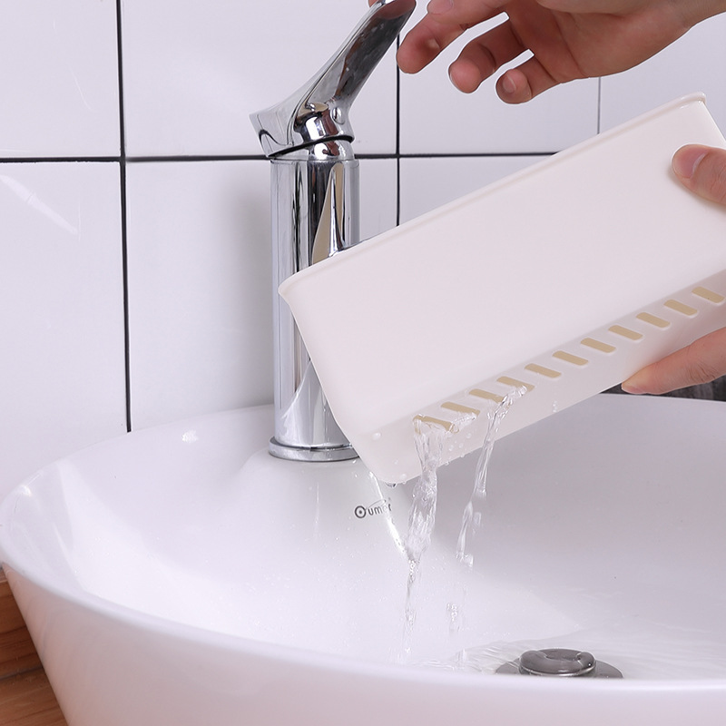 KM1073. Traceless sticker rack wall hanging plastic toilet bathroom bathroom shelf L