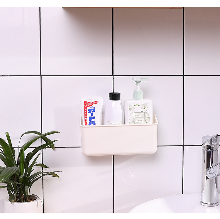 KM1073. Traceless sticker rack wall hanging plastic toilet bathroom bathroom shelf L KM1073. Traceless sticker rack wall hanging plastic toilet bathroom bathroom shelf L