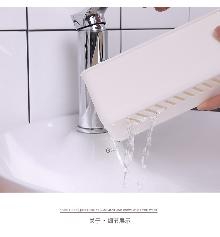 KM1073. Traceless sticker rack wall hanging plastic toilet bathroom bathroom shelf L KM1073. Traceless sticker rack wall hanging plastic toilet bathroom bathroom shelf L