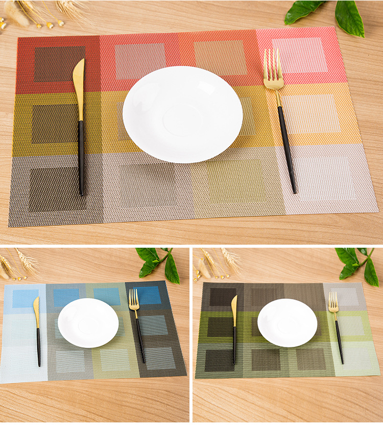 European table cushion western table cushion four pieces of gift box can be customized table cushion PVC table cushion heat insulation pad waterproof anti-hot manufacturers European table cushion western table cushion four pieces of gift box can be customized table cushion PVC table cushion heat insulation pad waterproof anti-hot manufacturers