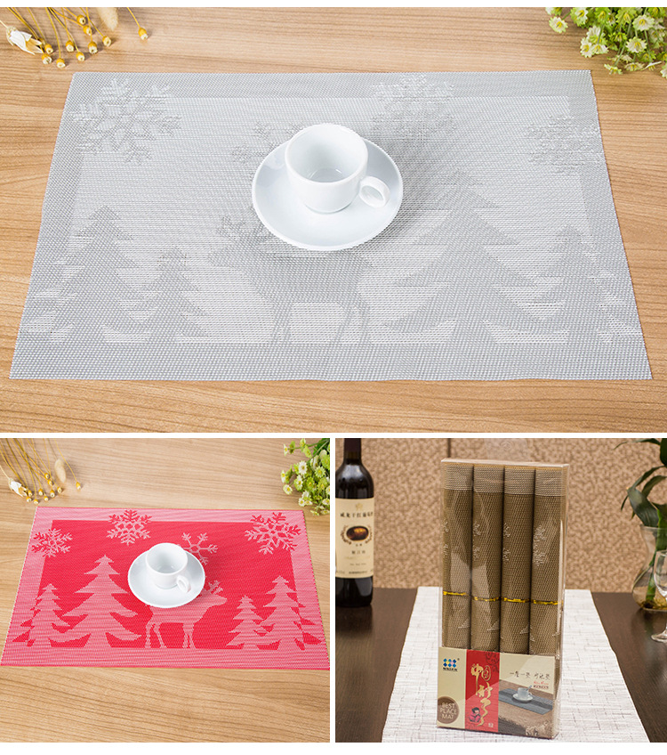 European table cushion western table cushion four pieces of gift box can be customized table cushion PVC table cushion heat insulation pad waterproof anti-hot manufacturers European table cushion western table cushion four pieces of gift box can be customized table cushion PVC table cushion heat insulation pad waterproof anti-hot manufacturers