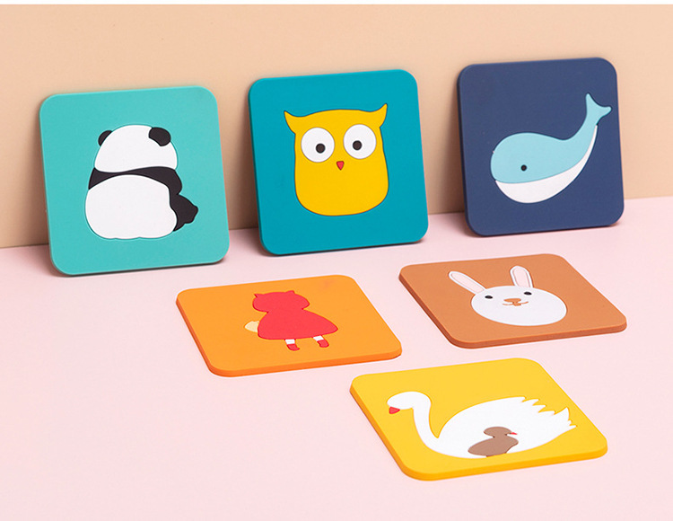 Creative Style Cartoon Non-Slip Placemat Anti-Scald Spot Soft PVC Cup Mat Heat Insulation Silica Gel Pad in Stock Wholesale