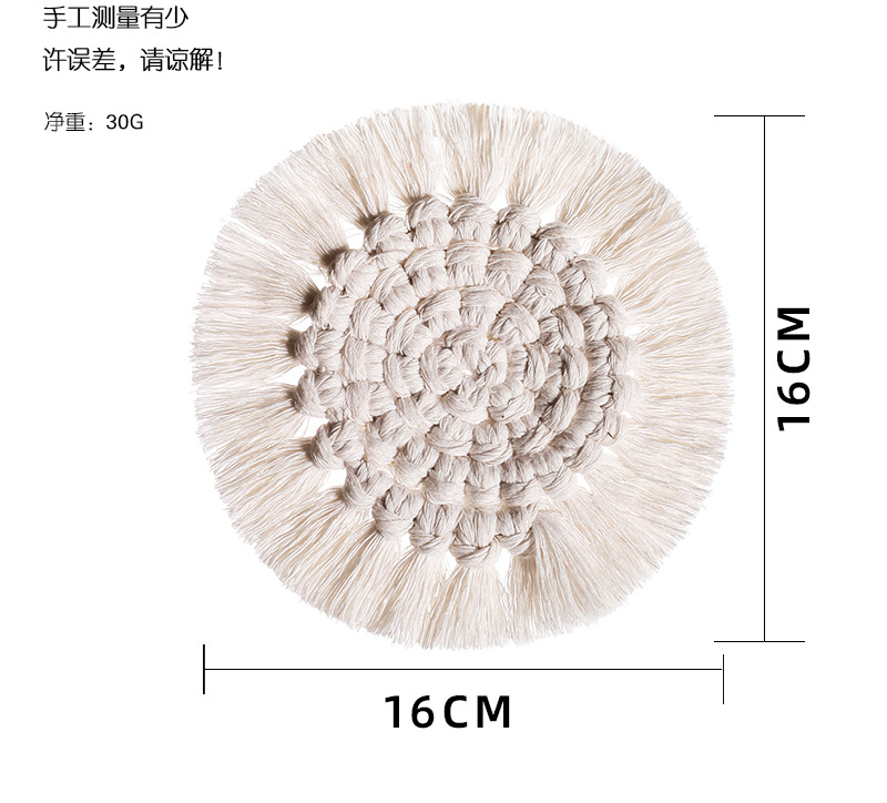 Nordic Hand-Woven Thickening Heat Insulation Pad Table Mat Cup Mat Coasters Practical Tea Table Cloth Creative Gift Gt047